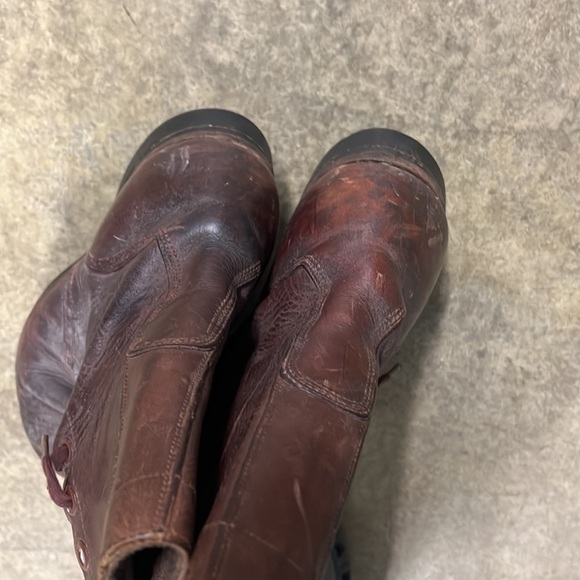 Jump boots 50s Leather Lace up Cap Toe Army Combat Vintage size 7.5 - Picture 6 of 11